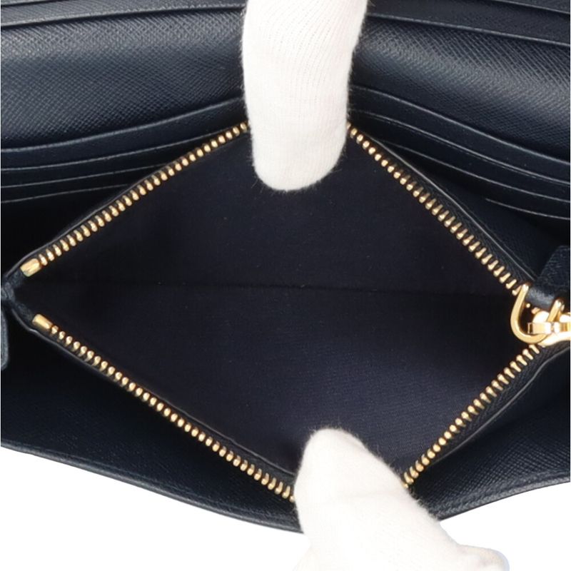 Prada Wallet Nylon Leather Navy Season: All Seasons