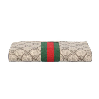 Gucci Sherry Wallet GG Supreme Canvas Beige Sherry