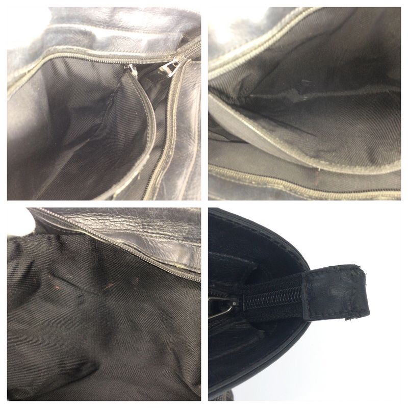 Gucci Black GG Canvas Leather 002 Shoulder Bag Tote