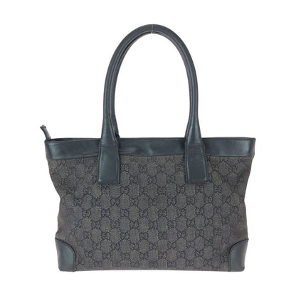 Gucci Black GG Canvas Leather 002 Shoulder Bag Tote