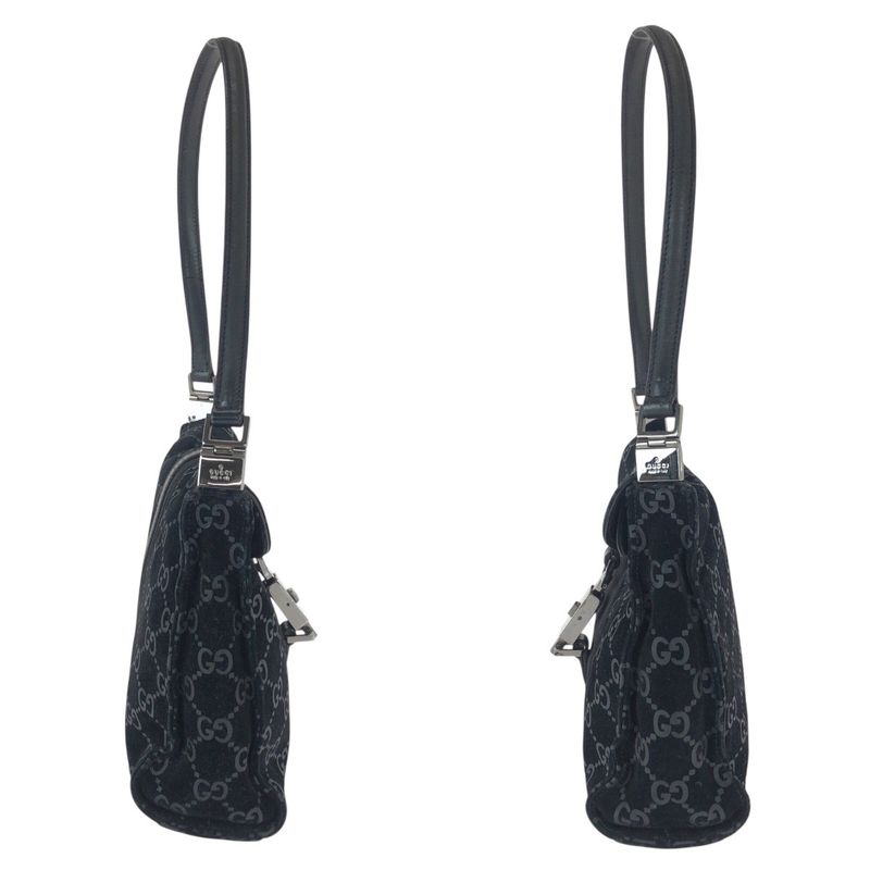 Gucci Jackie Black Suede Leather 001 Shoulder Bag