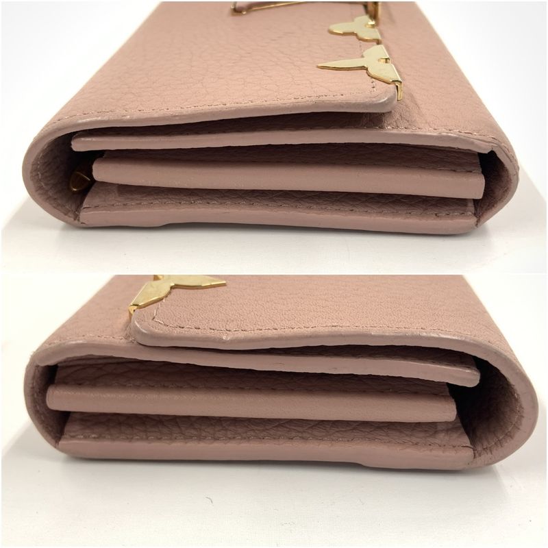 Louis Vuitton Portefeuille Capucines Bifold Wallet Pink