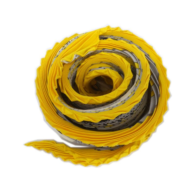 Hermes Carre Plisee Yellow Silk Pliss Scarf