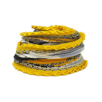 Hermes Carre Plisee Yellow Silk Pliss Scarf