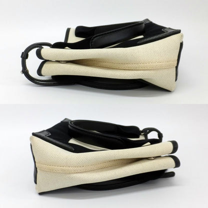 Balenciaga Navy Cabas XS Tote Canvas Leather Ivory Black