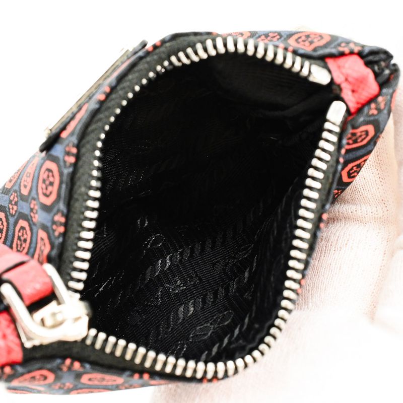 Prada Coin Case Leather Red