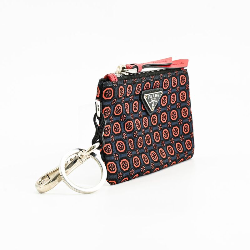 Prada Coin Case Leather Red