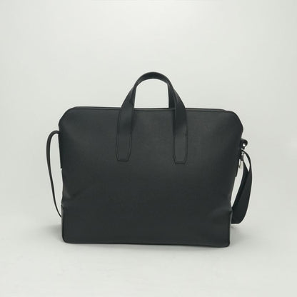 Hermes Porto Document City News Tote Shoulder Bag Epsom Noir Black