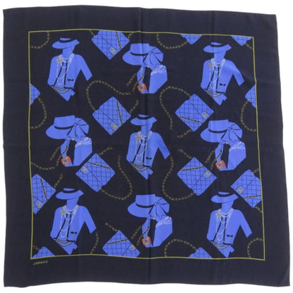 Chanel Mademoiselle Silk Black Scarf