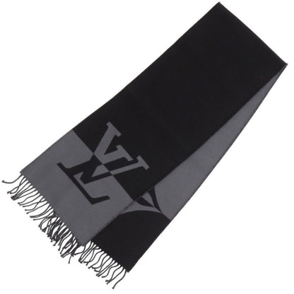 Louis Vuitton Graphic Dual Scarf Wool Cashmere Noir Black Gray