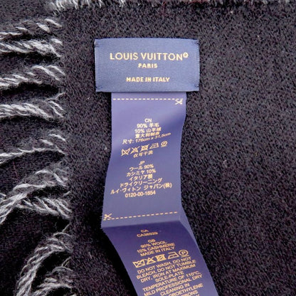 Louis Vuitton Graphic Dual Scarf Wool Cashmere Noir Black Gray