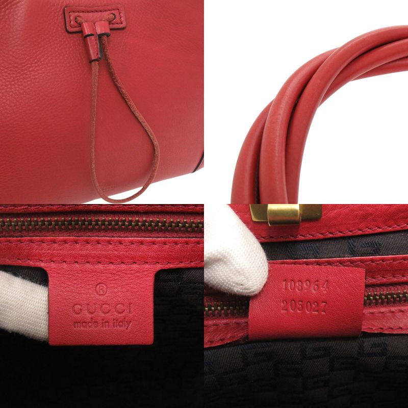 Gucci Leather Red Tote