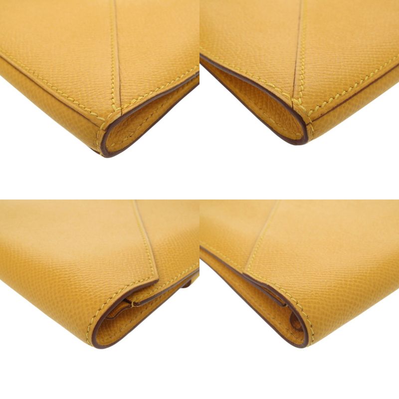 Hermes Courchevel Yellow Clutch