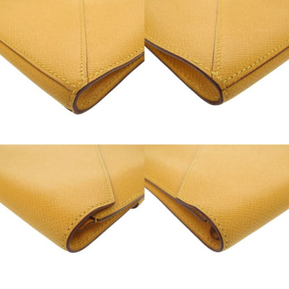 Hermes Courchevel Yellow Clutch
