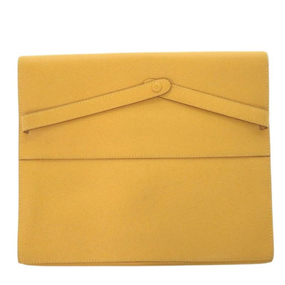 Hermes Courchevel Yellow Clutch
