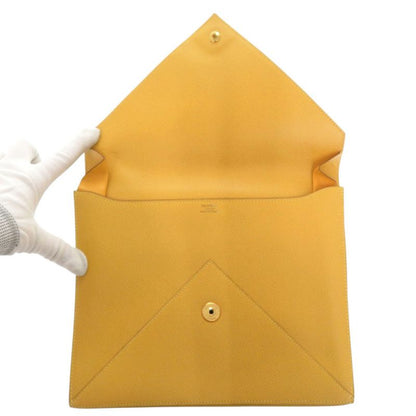 Hermes Courchevel Yellow Clutch