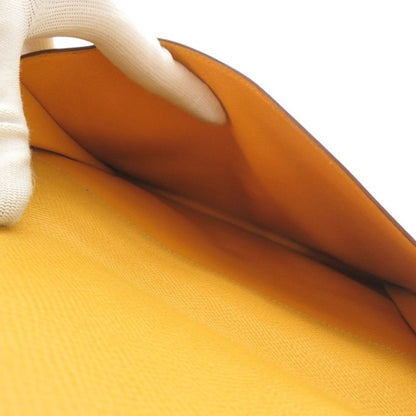 Hermes Courchevel Yellow Clutch