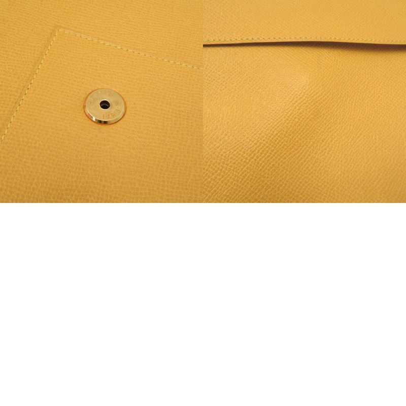 Hermes Courchevel Yellow Clutch