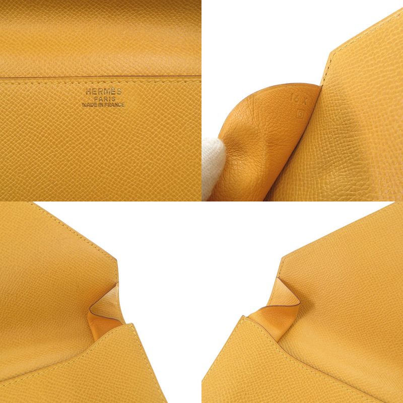 Hermes Courchevel Yellow Clutch