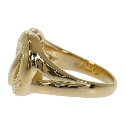Celine Double Circle Rin 18K Yellow Gold Ring