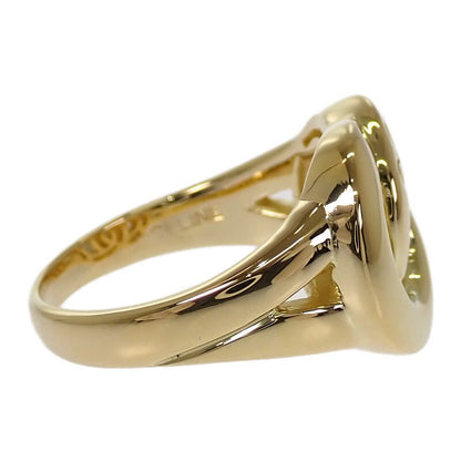 Celine Double Circle Rin 18K Yellow Gold Ring