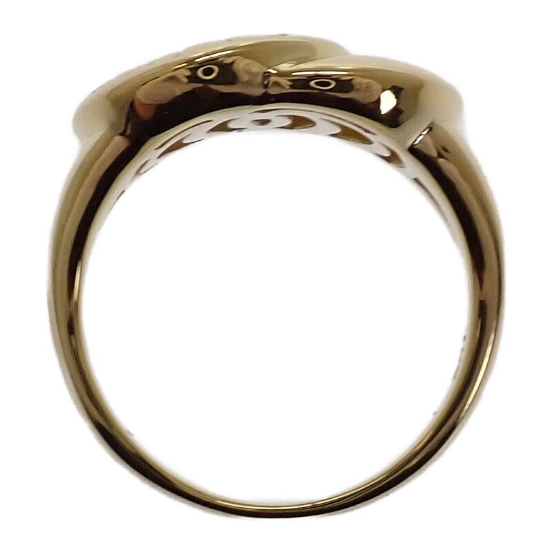 Celine Double Circle Rin 18K Yellow Gold Ring
