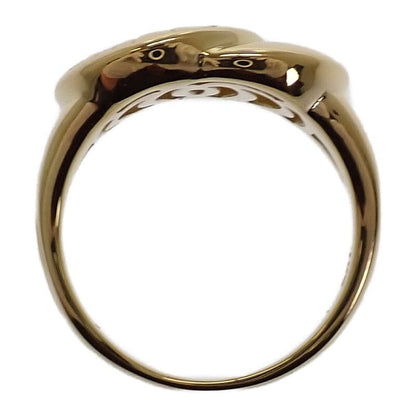 Celine Double Circle Rin 18K Yellow Gold Ring
