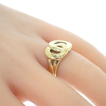 Celine Double Circle Rin 18K Yellow Gold Ring