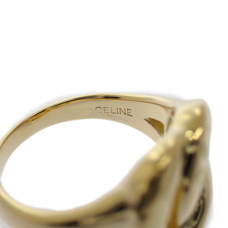 Celine Double Circle Rin 18K Yellow Gold Ring