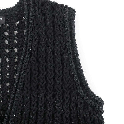 Chanel Sequin Knit Vest Black 34