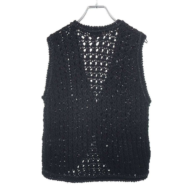 Chanel Sequin Knit Vest Black 34