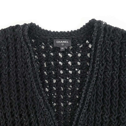 Chanel Sequin Knit Vest Black 34