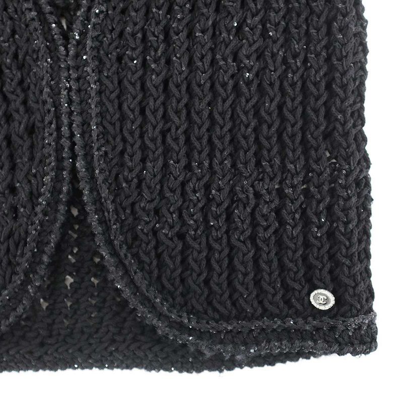 Chanel Sequin Knit Vest Black 34