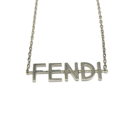 Fendi Logo Necklace Silver