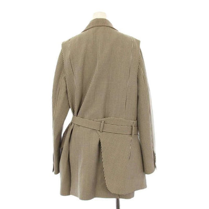 Fendi Multilayer Jacket Ensemble Check 42 Beige Aksm