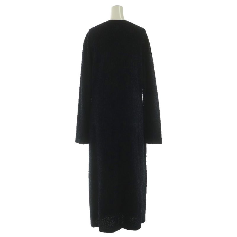 Chanel Camellia Cardigan Cotton Navy Blue
