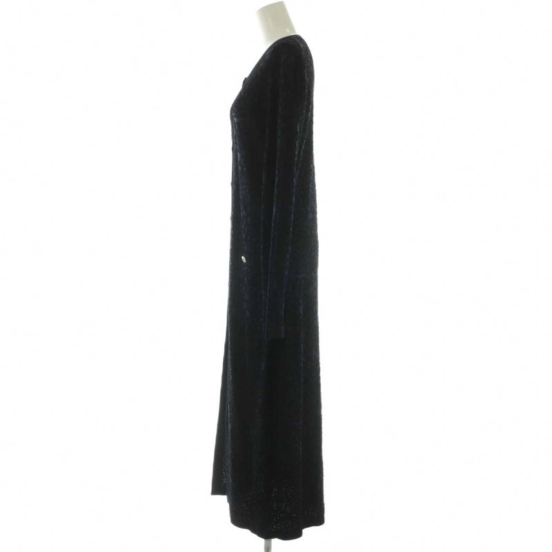 Chanel Camellia Cardigan Cotton Navy Blue