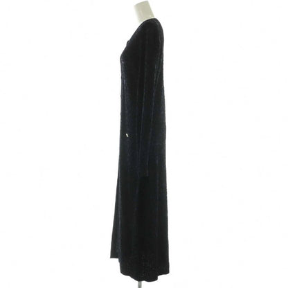 Chanel Camellia Cardigan Cotton Navy Blue