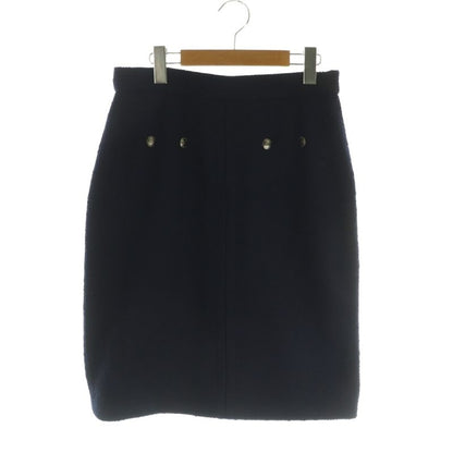 Chanel Set Top and Bottom CC Logo Coco Button Tweed Jacket Navy Blue