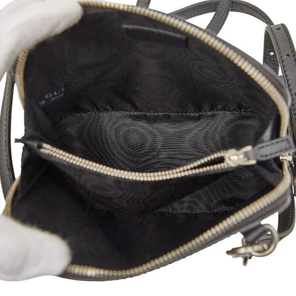 Gucci Sega Guccy Crossbody Shoulder Bag Black Leather