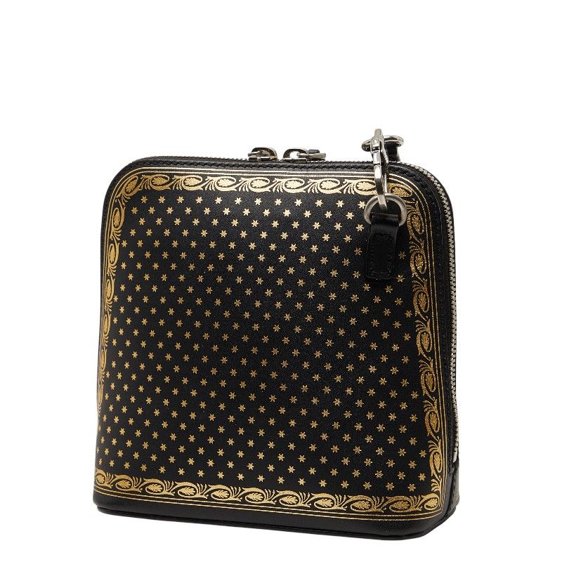 Gucci Sega Guccy Crossbody Shoulder Bag Black Leather