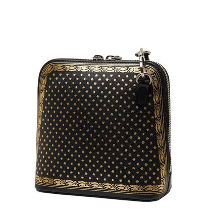 Gucci Sega Guccy Crossbody Shoulder Bag Black Leather