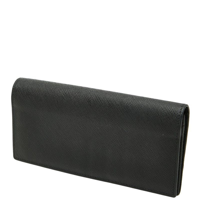Prada Triangle Bifold Wallet Black Nero Saffiano Leather