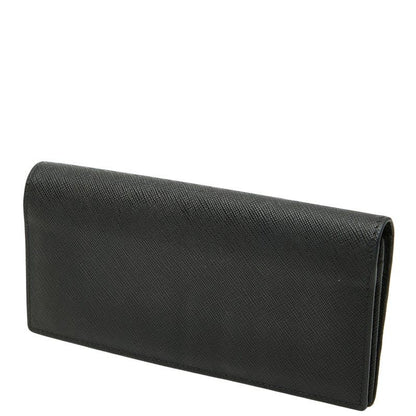 Prada Triangle Bifold Wallet Black Nero Saffiano Leather