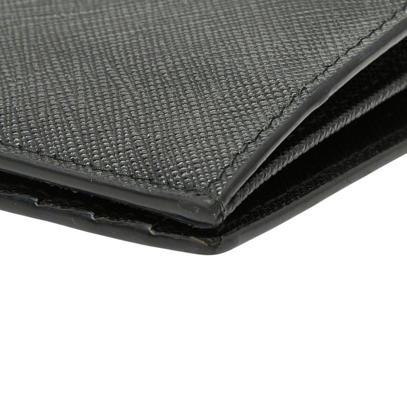Prada Triangle Bifold Wallet Black Nero Saffiano Leather