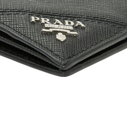 Prada Triangle Bifold Wallet Black Nero Saffiano Leather