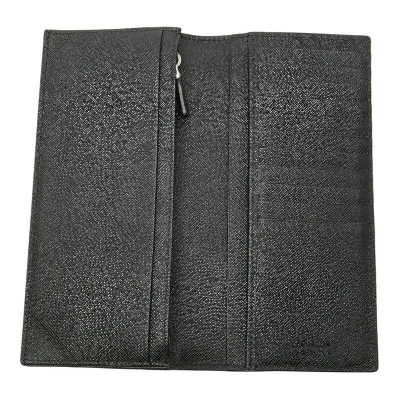 Prada Triangle Bifold Wallet Black Nero Saffiano Leather