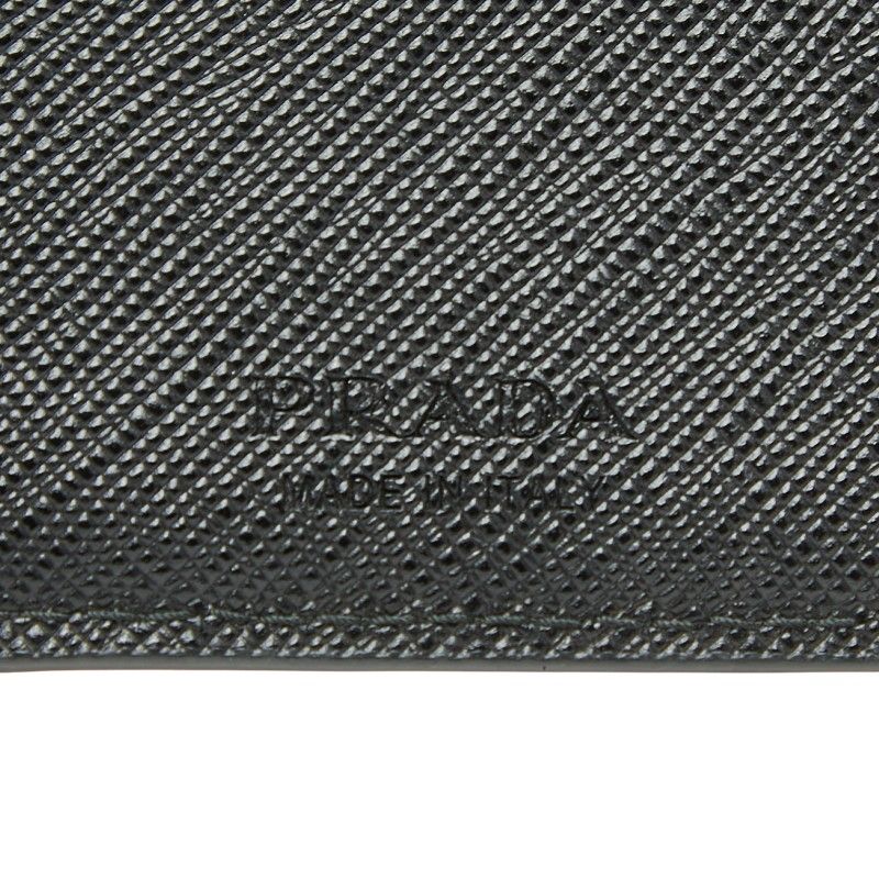 Prada Triangle Bifold Wallet Black Nero Saffiano Leather