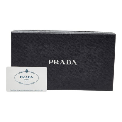 Prada Triangle Bifold Wallet Black Nero Saffiano Leather