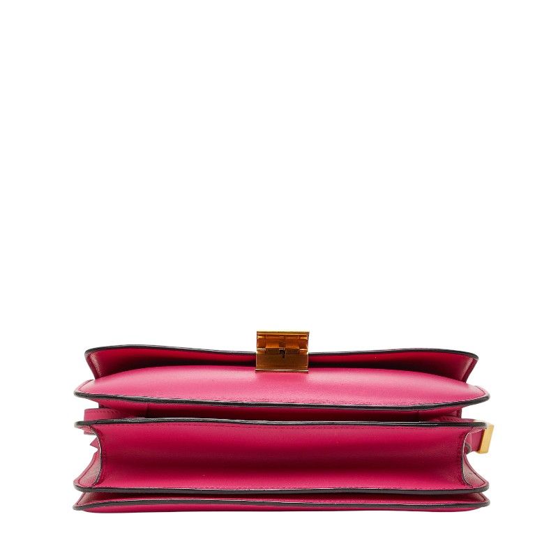 Celine Classic Box Pink Leather Shoulder Bag